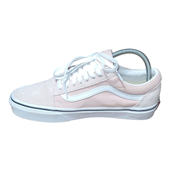 Vans Old Skool Shoes 8.5 Pink Low Top Skate Sneakers Canvas Lace Up Classic B11 - Picture 4 of 8